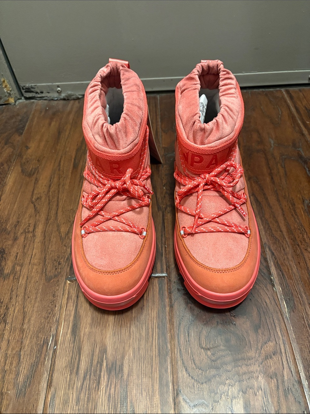 Pajar Women’s Galaxy Mini Suede Pull On Boot in Coral SZ 9 NWT - Picture 2 of 7